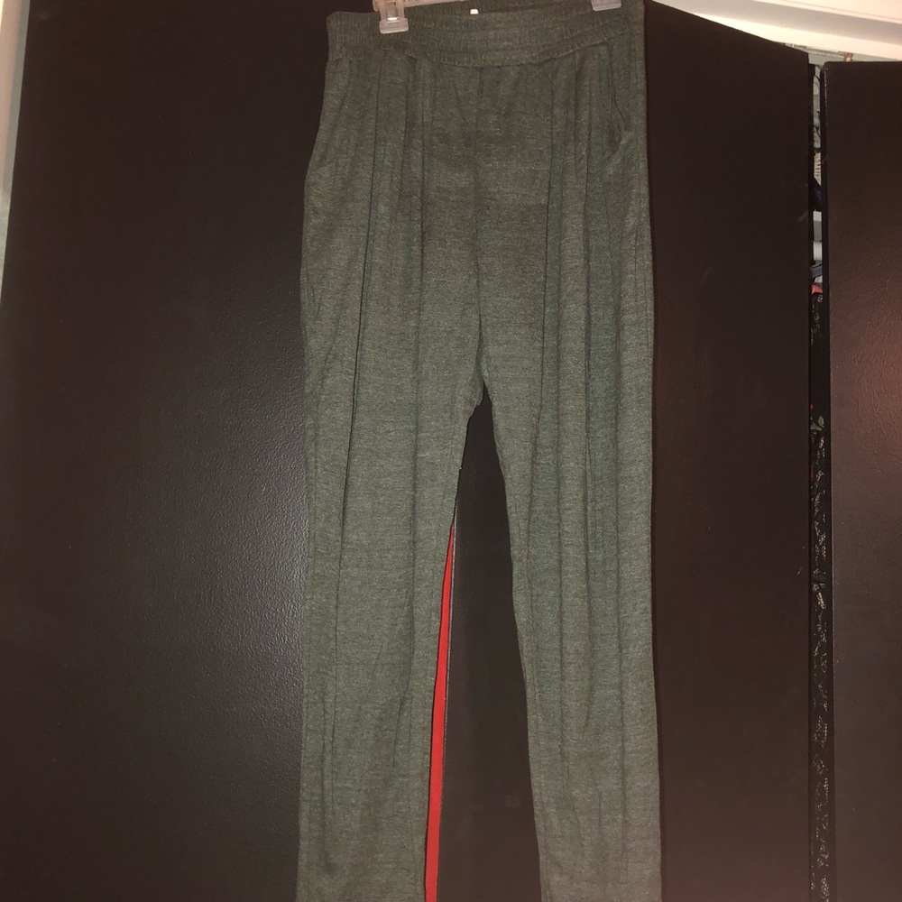 Green sweatpants